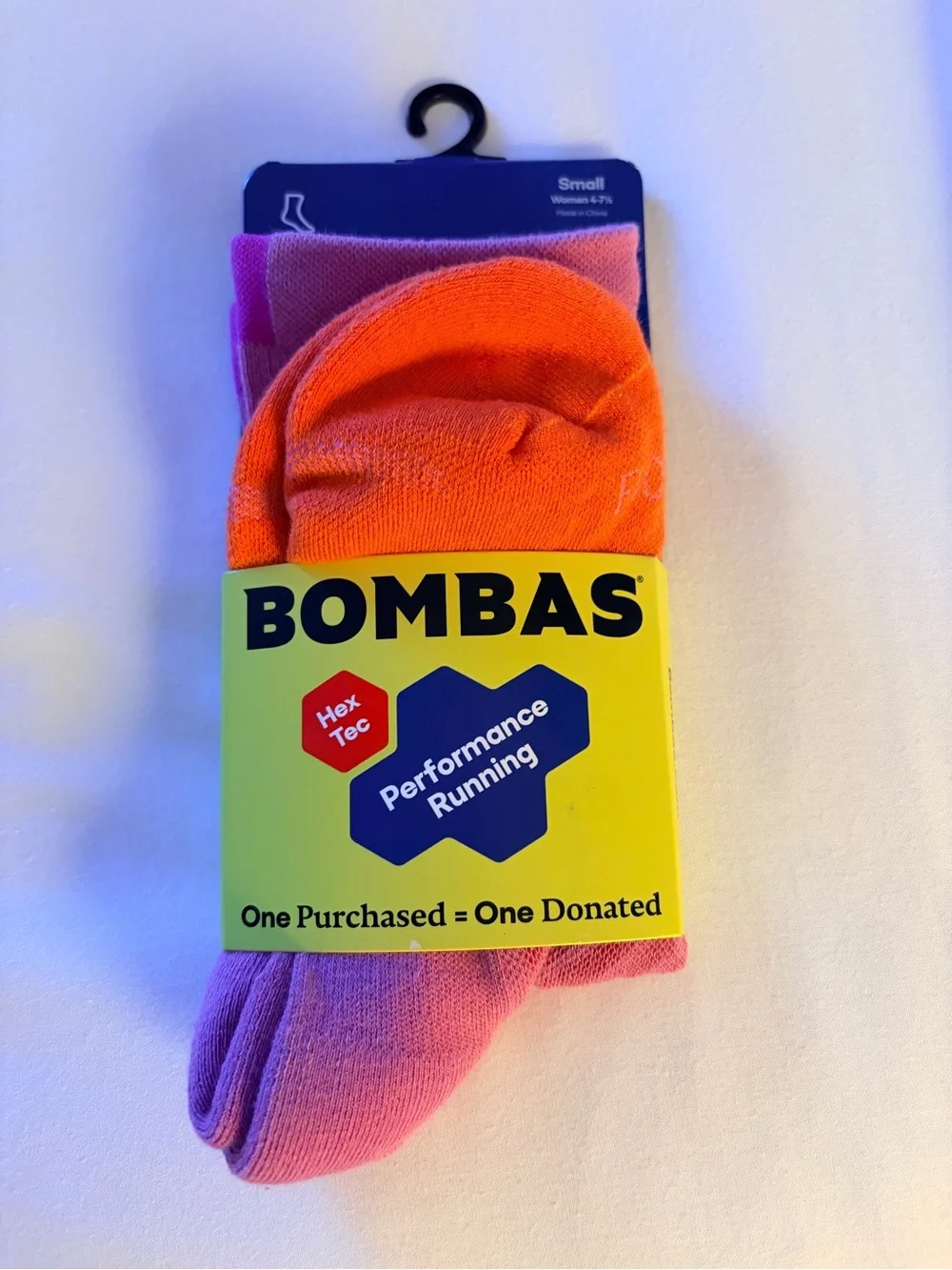 Bombas Women’s Performance Running Socks - Orange & Pink